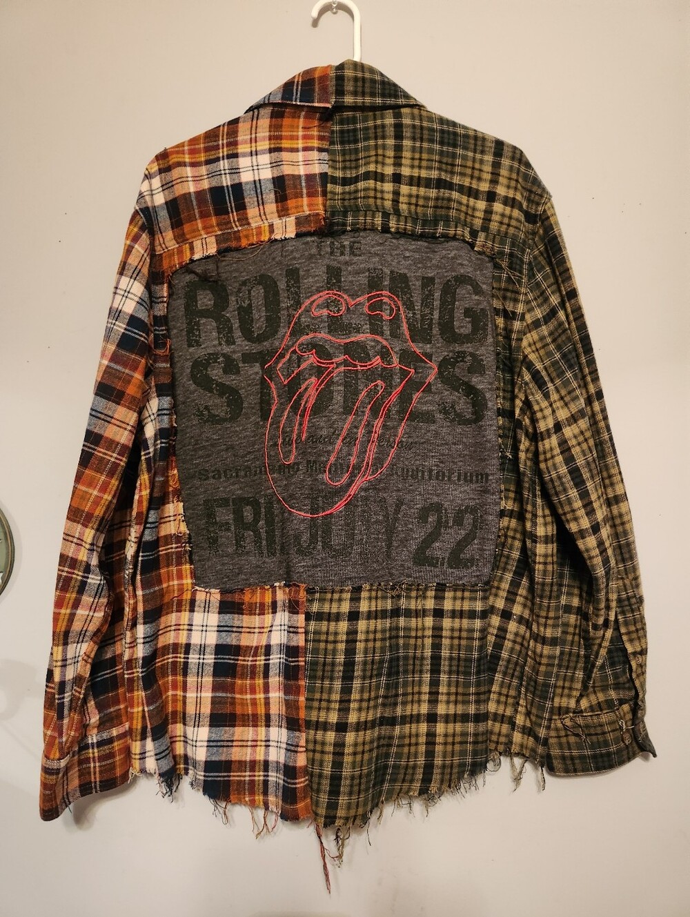 Upcycled Flannel / Rolling Stones